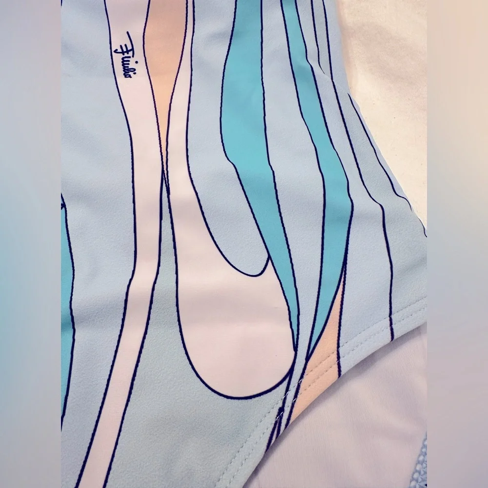 Pucci Blue Swirl One Piece Swimsuit - Picture 7 of 10